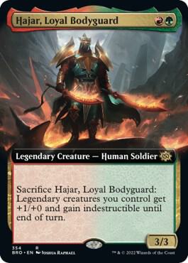Hajar, Loyal Bodyguard (Extended Art) 354 card from The Brothers' War