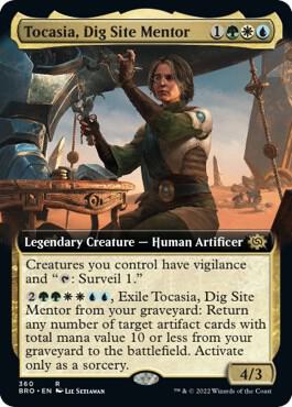 Tocasia, Dig Site Mentor (Extended Art) 360 card from The Brothers' War