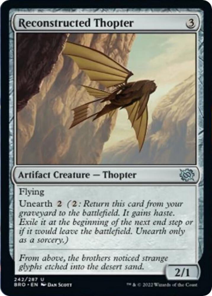 Reconstructed Thopter 242 card from The Brothers' War