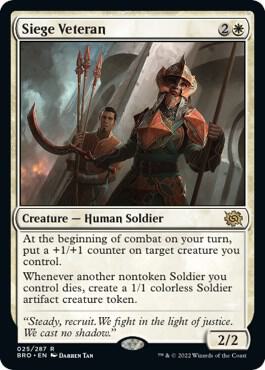 Siege Veteran 25 card from The Brothers' War
