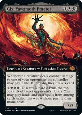 Gix, Yawgmoth Praetor (Extended Art) 326 card from The Brothers' War