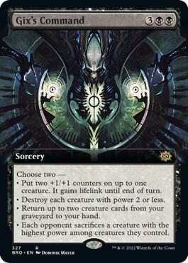 Gix's Command (Extended Art) 327 card from The Brothers' War