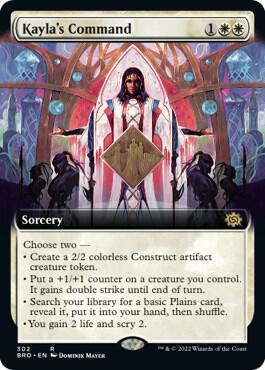 Kayla's Command (Extended Art) 302 card from The Brothers' War