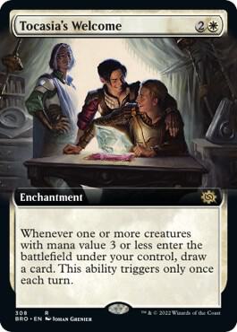 Tocasia's Welcome (Extended Art) 308 card from The Brothers' War