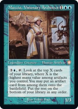 Muzzio, Visionary Architect (Retro Frame) 89 card from Commander: The Brothers' War