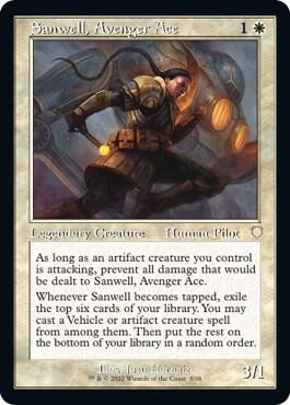 Sanwell, Avenger Ace (Retro Frame) 5 card from Commander: The Brothers' War