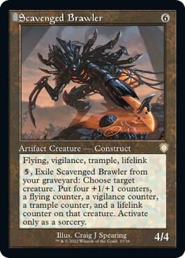 Scavenged Brawler (Retro Frame) 17 card from Commander: The Brothers' War