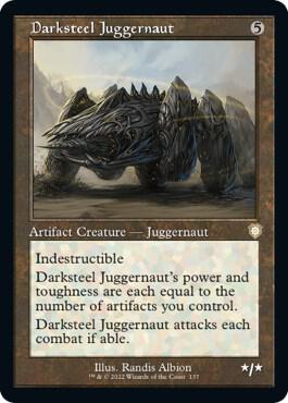 Darksteel Juggernaut (Retro Frame) 137 card from Commander: The Brothers' War