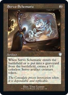 Servo Schematic (Retro Frame) 158 card from Commander: The Brothers' War