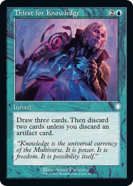 Thirst for Knowledge (Retro Frame) 96 card from Commander: The Brothers' War