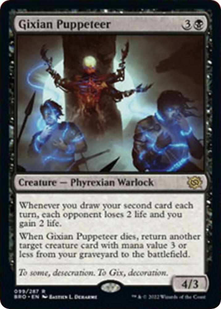 Gixian Puppeteer 99 card from The Brothers' War
