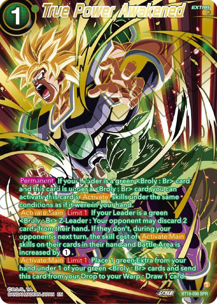 True Power Awakened (SPR) BT19-098 card from Fighter's Ambition