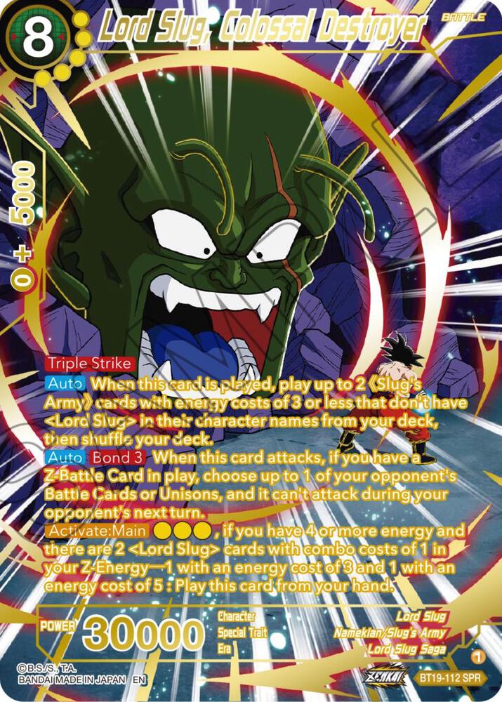 Lord Slug, Colossal Destroyer (SPR) BT19-112 card from Fighter's Ambition