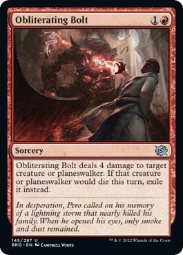 Obliterating Bolt 145 card from The Brothers' War