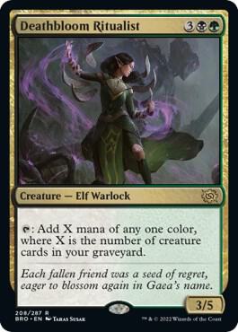Deathbloom Ritualist 208 card from The Brothers' War