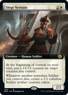 Siege Veteran (Extended Art) 306 card from The Brothers' War
