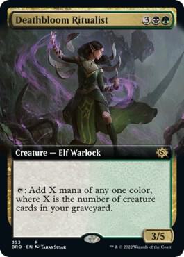 Deathbloom Ritualist (Extended Art) 353 card from The Brothers' War