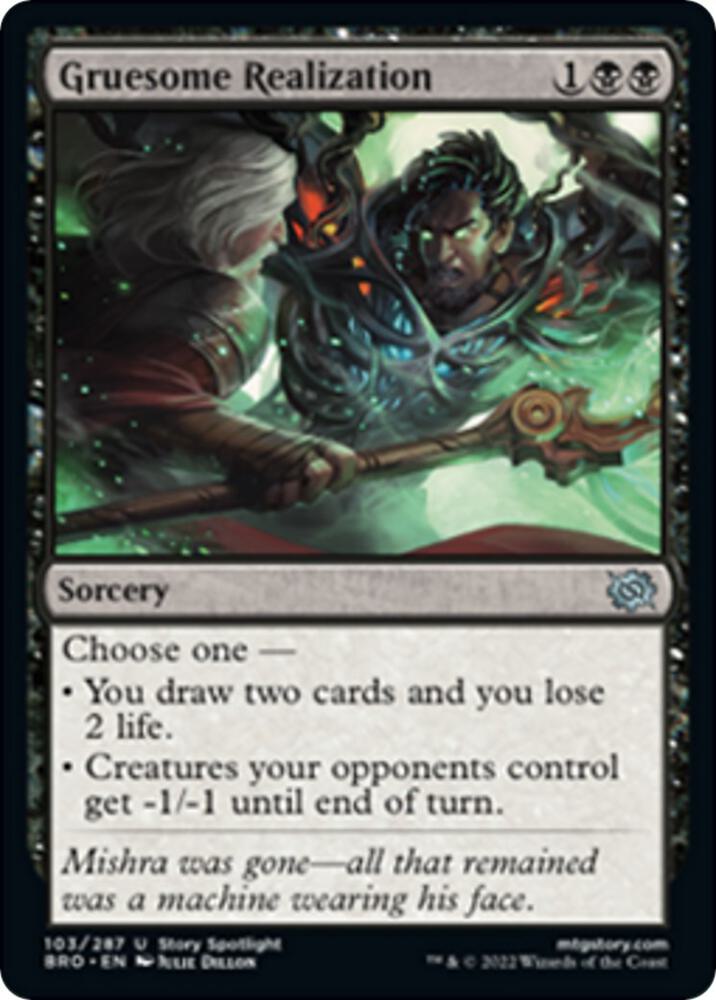 Gruesome Realization 103 card from The Brothers' War