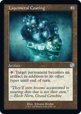 Liquimetal Coating 28 card from The Brothers' War: Retro Frame Artifacts