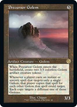 Precursor Golem 42 card from The Brothers' War: Retro Frame Artifacts