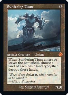 Sundering Titan 57 card from The Brothers' War: Retro Frame Artifacts