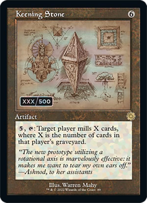 Keening Stone (Schematic) (Serial Numbered) 89 card from The Brothers' War: Retro Frame Artifacts
