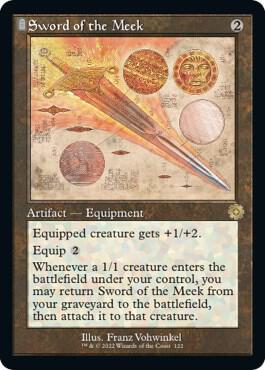 Sword of the Meek (Schematic) 122 card from The Brothers' War: Retro Frame Artifacts