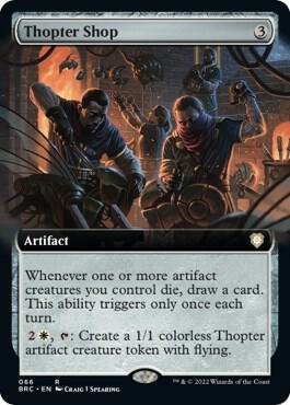 Thopter Shop (Extended Art) 66 card from Commander: The Brothers' War