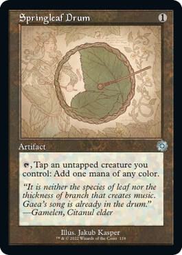 Springleaf Drum (Schematic) 118 card from The Brothers' War: Retro Frame Artifacts