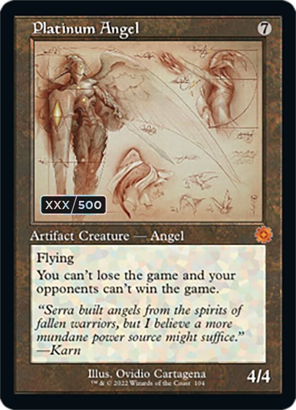 Platinum Angel (Schematic) (Serial Numbered) 104 card from The Brothers' War: Retro Frame Artifacts