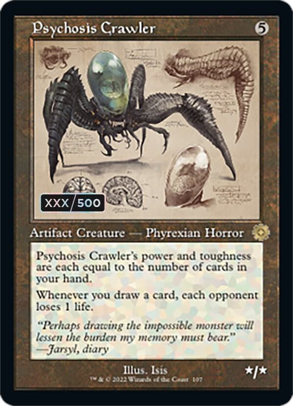 Psychosis Crawler (Schematic) (Serial Numbered) 107 card from The Brothers' War: Retro Frame Artifacts