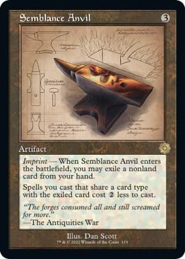 Semblance Anvil (Schematic) 115 card from The Brothers' War: Retro Frame Artifacts
