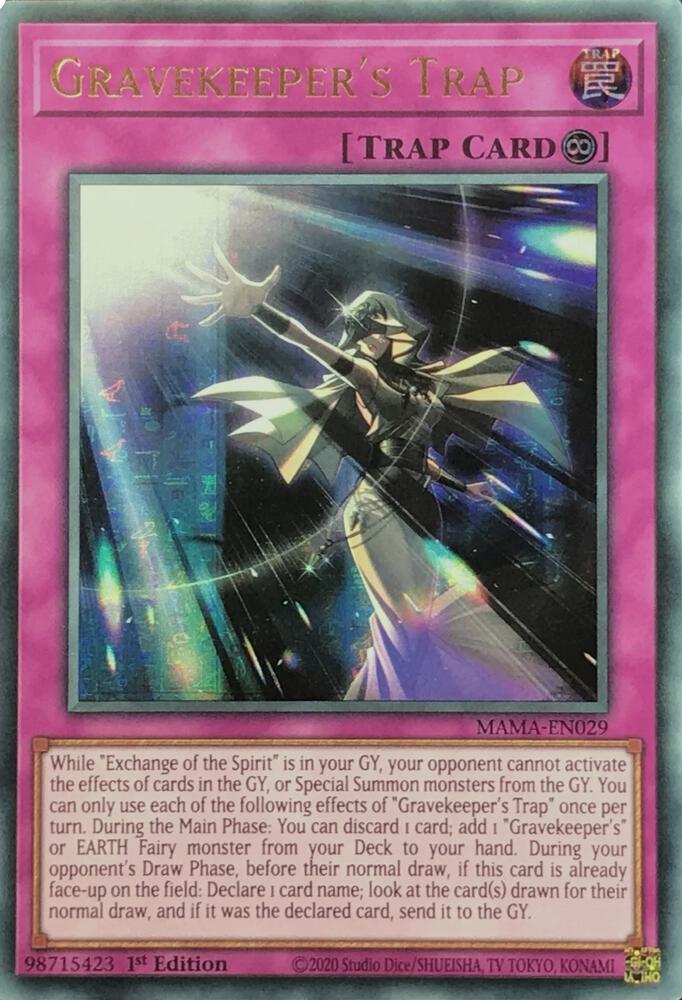 Gravekeeper's Trap (Ultra Pharaoh's Rare) MAMA-EN029 card from Magnificent Mavens
