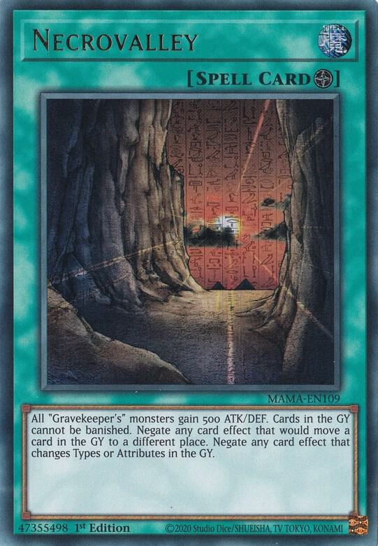 Necrovalley (Ultra Pharaoh's Rare) MAMA-EN109 card from Magnificent Mavens