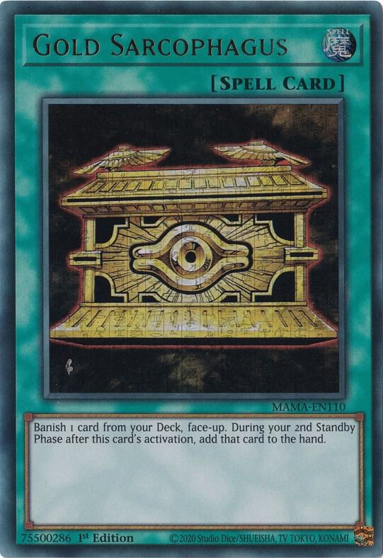 Gold Sarcophagus (Ultra Pharaoh's Rare) MAMA-EN110 card from Magnificent Mavens