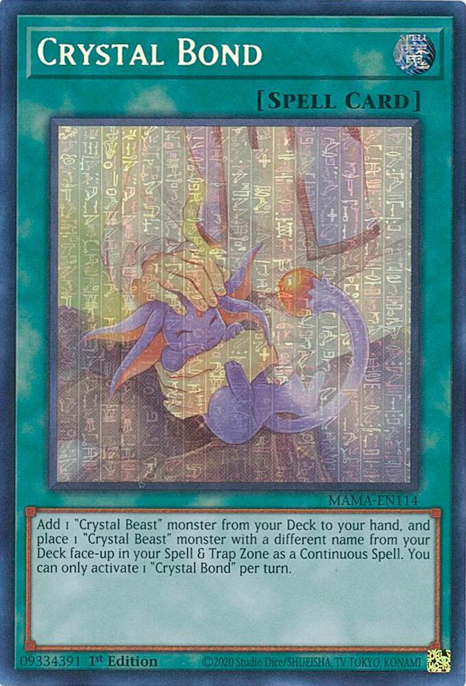 Crystal Bond (Ultra Pharaoh's Rare) MAMA-EN114 card from Magnificent Mavens