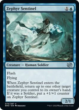 Zephyr Sentinel 74 card from The Brothers' War