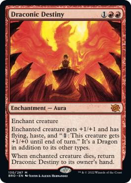 Draconic Destiny 130 card from The Brothers' War