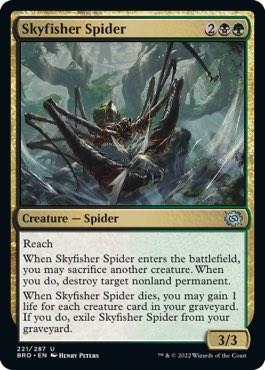 Skyfisher Spider 221 card from The Brothers' War