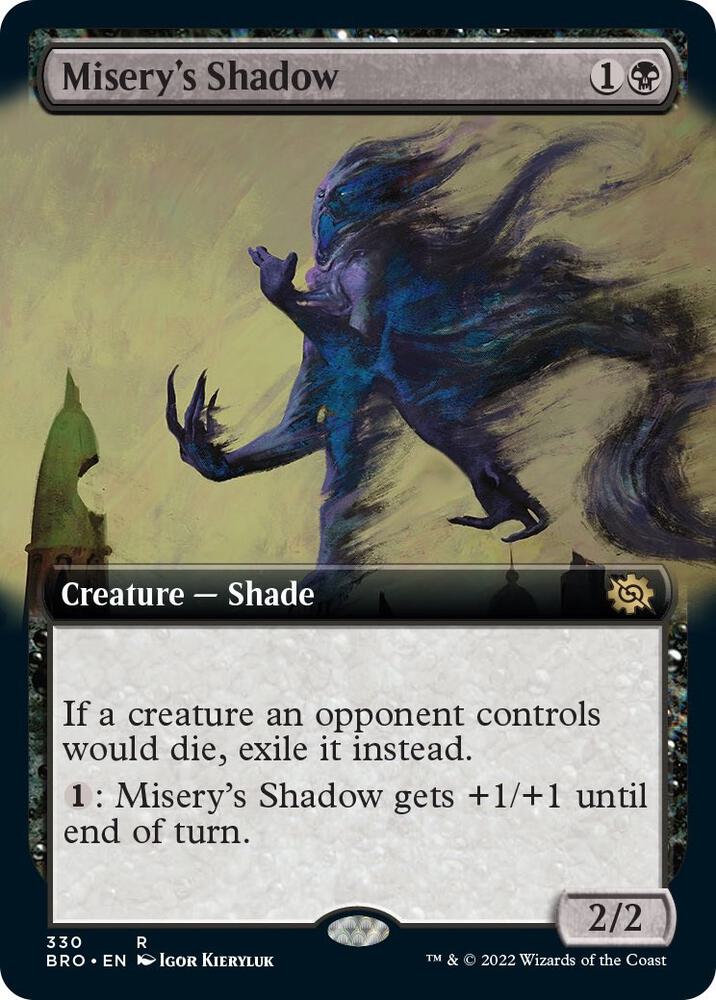 Misery's Shadow (Extended Art) 330 card from The Brothers' War