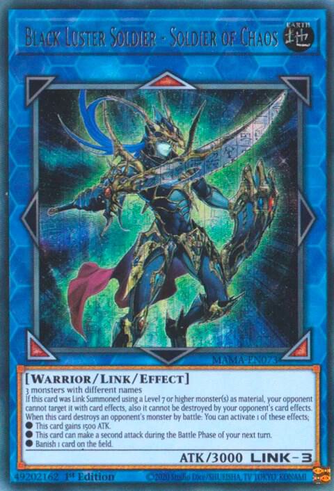 Black Luster Soldier - Soldier of Chaos (Ultra Pharaoh's Rare) MAMA-EN073 card from Magnificent Mavens