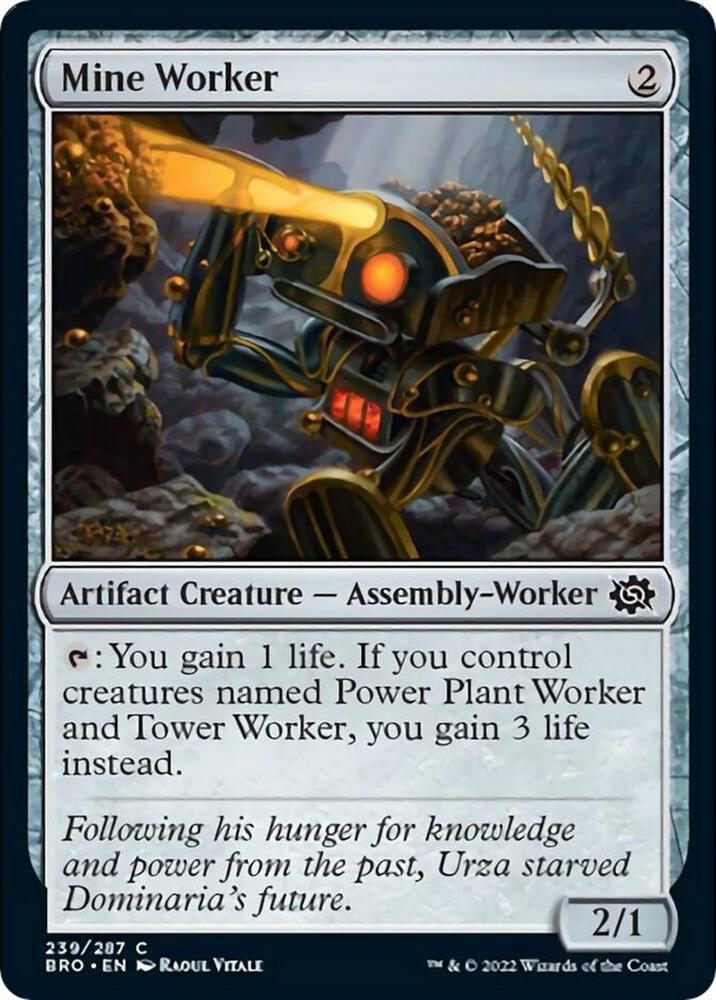 Mine Worker 239 card from The Brothers' War