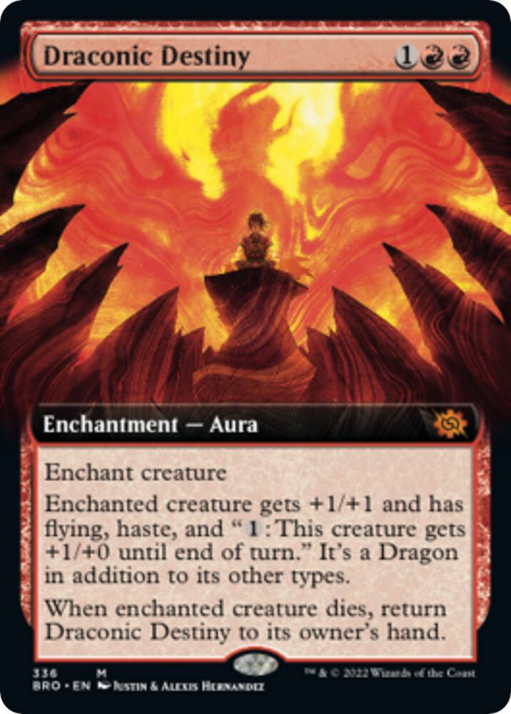 Draconic Destiny (Extended Art) 336 card from The Brothers' War