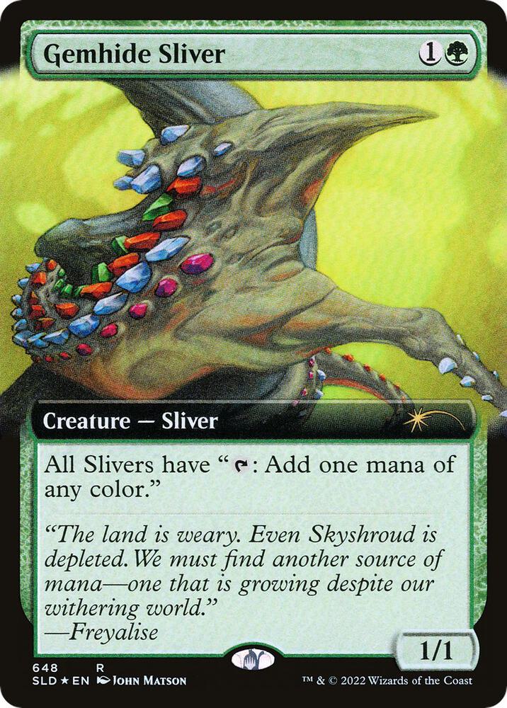 Gemhide Sliver (Extended Art) 648 card from Secret Lair Drop Series