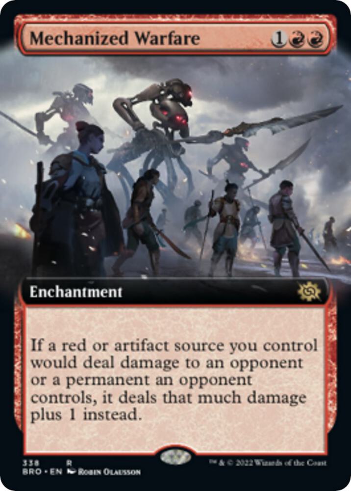 Mechanized Warfare (Extended Art) 338 card from The Brothers' War
