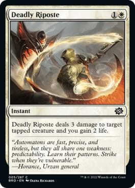 Deadly Riposte 5 card from The Brothers' War
