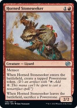 Horned Stoneseeker 138 card from The Brothers' War