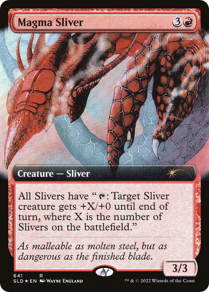 Magma Sliver (Extended Art) 641 card from Secret Lair Drop Series