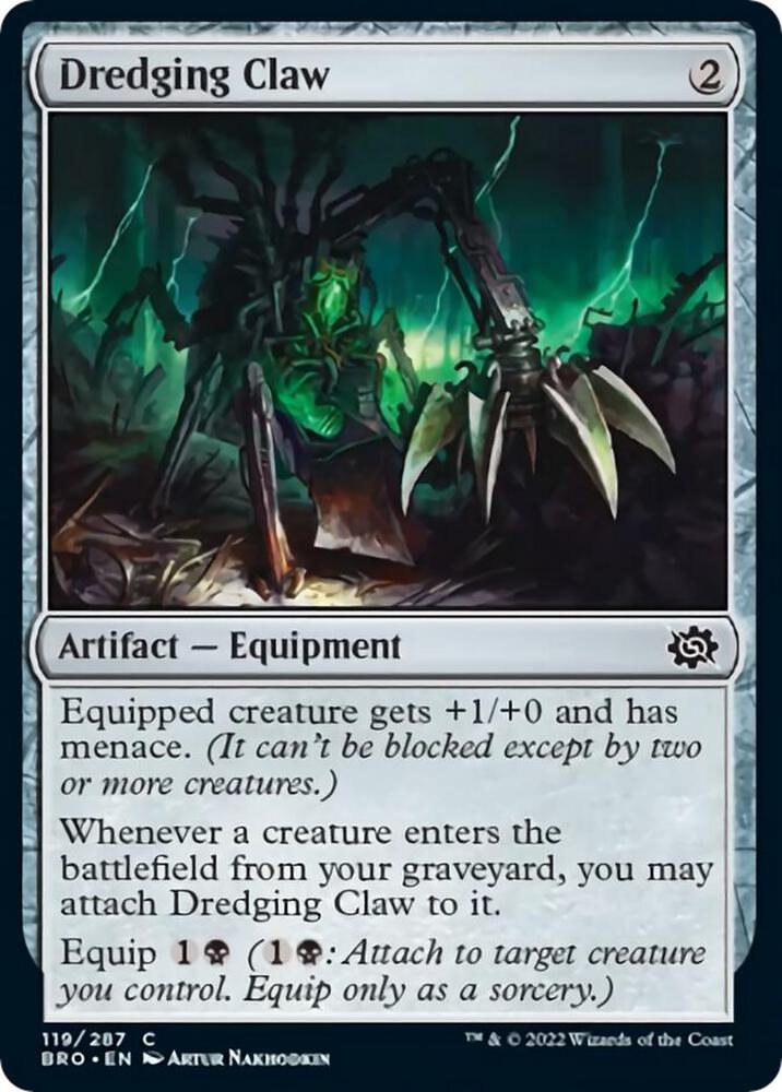 Dredging Claw 119 card from The Brothers' War