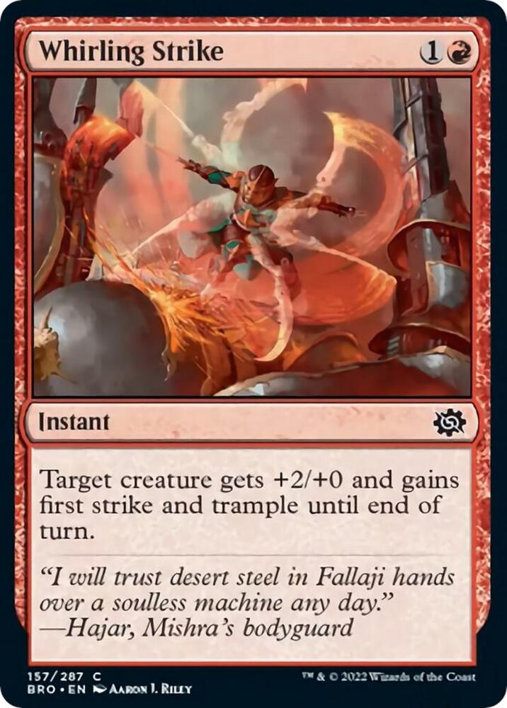 Whirling Strike 157 card from The Brothers' War
